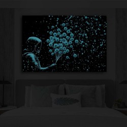 Tableau Motif Moderne Décoration Tendu sur Chassis Prêt à Accrocher Grande 120 x 80 cm Idée Cadeau Élégante et Originale