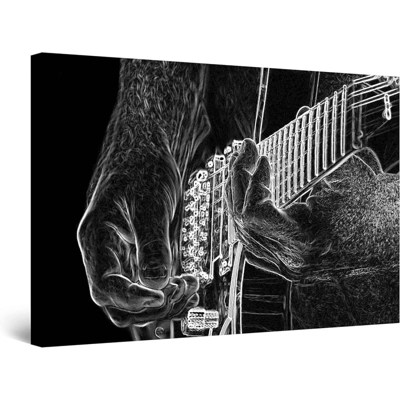 Decoration Murale Salon Moderne - Image sur Toile - 90 x 60 cm Idée Cadeau Élégante et Originale Effet Lumineux Nocturne