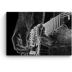 Decoration Murale Salon Moderne - Image sur Toile - 90 x 60 cm Idée Cadeau Élégante et Originale Effet Lumineux Nocturne