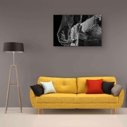 Decoration Murale Salon Moderne - Image sur Toile - 90 x 60 cm Idée Cadeau Élégante et Originale Effet Lumineux Nocturne