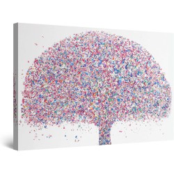 Decoration Murale Prêt à Accrocher Arbres Peinture Moderne 60 x 90 cm Idée Cadeau Élégante et Originale