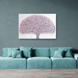 Decoration Murale Prêt à Accrocher Arbres Peinture Moderne 60 x 90 cm Idée Cadeau Élégante et Originale