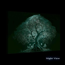 Tableau Decoration Murale Prêt à Accrocher Arbres Peinture Moderne 90 x 60cm Idée Cadeau Élégante et Originale