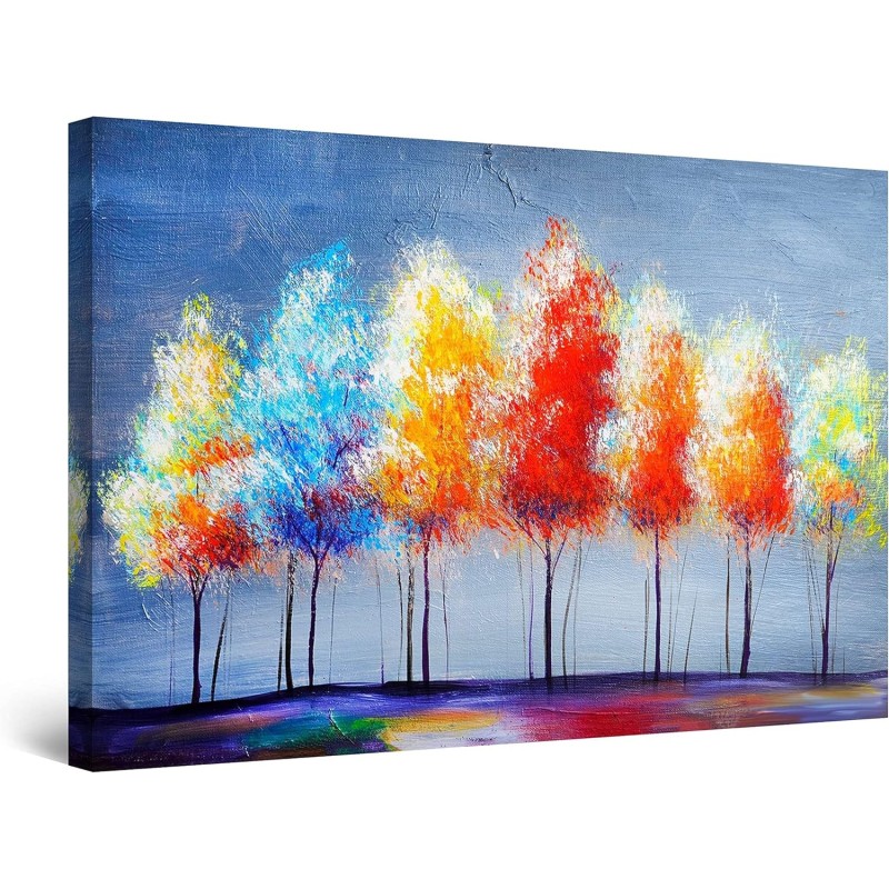 Decoration Murale Salon Moderne - Image sur Toile - 90 x 60 cm Idée Cadeau Élégante et Originale Effet Lumineux Nocturne