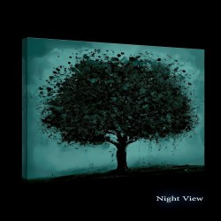 Tableau Decoration Murale Prêt à Accrocher Arbres Peinture Moderne 90 x 60 cm Idée Cadeau Élégante et Originale