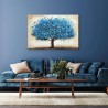 Tableau Decoration Murale Prêt à Accrocher Arbres Peinture Moderne 90 x 60 cm Idée Cadeau Élégante et Originale