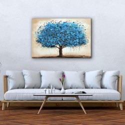 Tableau Decoration Murale Prêt à Accrocher Arbres Peinture Moderne 90 x 60 cm Idée Cadeau Élégante et Originale