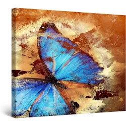 Decoration Murale Salon Moderne - Image sur Toile - 80 x 80 cm Idée Cadeau Élégante et Originale Effet Lumineux Nocturne