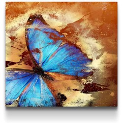 Decoration Murale Salon Moderne - Image sur Toile - 80 x 80 cm Idée Cadeau Élégante et Originale Effet Lumineux Nocturne