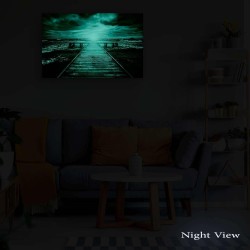 Decoration Murale Salon Moderne - Image sur Toile - 90 x 60 cm Idée Cadeau Élégante et Originale Lumineux