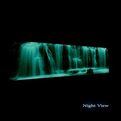 Cascade d'eau Murale Moderne - Image sur Toile - 120 x 40 cm Idée Cadeau Élégante et Originale Effet Lumineux Nocturne