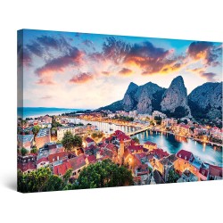 Côte Dalmate Croatie Moderne Image sur Toile - Grande 120 x 80 cm