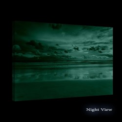 Coucher de Soleil Ciel Violet tableau Moderne - Image sur Toile - Grande 80 x 120 cm