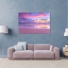 Coucher de Soleil Ciel Violet tableau Moderne - Image sur Toile - Grande 80 x 120 cm