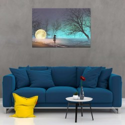 Fantaisie - Tableau Abstrait - Decoration Murale Salon Moderne - Image sur Toile - 60 x 90 cm