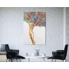 Arbre de Femme Coloré, Tableau Abstrait Moderne - Image sur Toile 60 x 90  cm