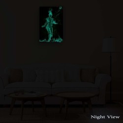 Fille Chaude Tableau Abstrait -Moderne - Image sur Toile - 60 x 90 cm Idée Cadeau Élégante et Originale Effet Lumineux Nocturne