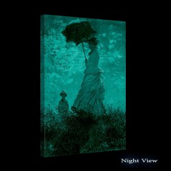 Monet Reproduction, Tableau Abstrait Murale Salon Moderne - Image sur Toile - 60 x 90 cm