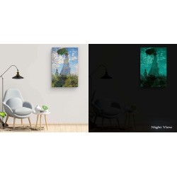 Monet Reproduction, Tableau Abstrait Murale Salon Moderne - Image sur Toile - 60 x 90 cm