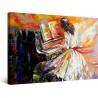 Jouer Du Piano, Tableau Abstrait - Decoration Murale Salon Moderne - Image sur Toile - 90 x 60cm