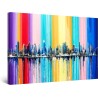 Arc-en-Ciel Multicolore - Tableau Abstrait Moderne - Image sur Toile - 90 x 60 cm