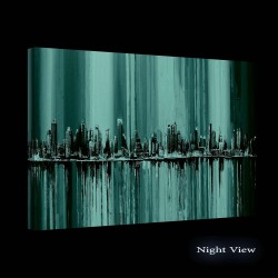 Arc-en-Ciel Multicolore - Tableau Abstrait Moderne - Image sur Toile - 90 x 60 cm