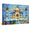 Taj Mahal Coloré - Tableau Abstrait - Decoration Murale Salon Moderne - Image sur Toile - Grande 120 x 80 cm