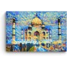Taj Mahal Coloré - Tableau Abstrait - Decoration Murale Salon Moderne - Image sur Toile - Grande 120 x 80 cm