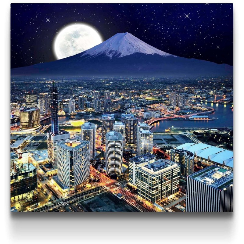 Montagne Decoration Murale Salon Moderne - Image sur Toile - 80 x 80 cm