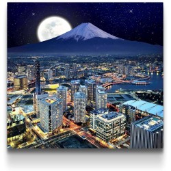 Montagne Decoration Murale Salon Moderne - Image sur Toile - 80 x 80 cm