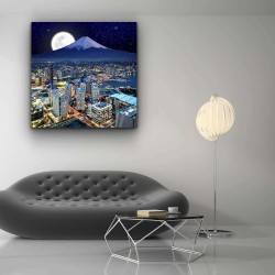 Montagne Decoration Murale Salon Moderne - Image sur Toile - 80 x 80 cm
