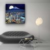 Montagne Decoration Murale Salon Moderne - Image sur Toile - 80 x 80 cm