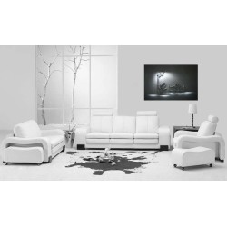 Saxophoniste, Art Encadré Imprimée Tableau Motif Moderne Décoration Tendu sur Chassis Prêt à Accrocher Grande 80 x 120 cm