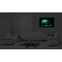 Saxophoniste, Art Encadré Imprimée Tableau Motif Moderne Décoration Tendu sur Chassis Prêt à Accrocher Grande 80 x 120 cm