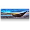 Bateau Sur La Sable, Tableau Paysage - Decoration Murale Salon Moderne - Image sur Toile - 40 x 120 cm