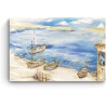 Marin Bleu et Plage - Tableau Nature - Decoration Murale Salon Moderne - Image sur Toile - 60 x 90 cm