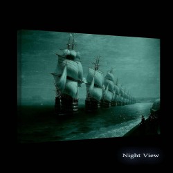 Aivazovsky Défilé de la Flotte de la Mer Noire 1851, Decoration Moderne - Image sur Toile