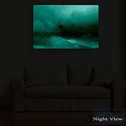 Aivazovsky Navire sur une Mer Agitée,  Salon Moderne - Image sur Toile - Grande