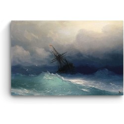 Aivazovsky Navire sur une Mer Agitée,  Salon Moderne - Image sur Toile - Grande