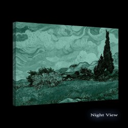 Champ de Céréales - Tableau Paysage - Decoration Murale Salon Moderne - Image sur Toile - Grande