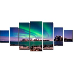 Aurora Borealis, Impression De Photos Sur Toile  Tableau Motif Moderne