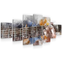 Chanteur de Rock - Tableau Musique - Decoration Murale Salon Moderne - Image sur Toile xxl 7 pieces