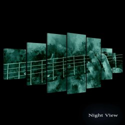 Chanteur de Rock - Tableau Musique - Decoration Murale Salon Moderne - Image sur Toile xxl 7 pieces