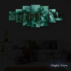 Chanteur de Rock - Tableau Musique - Decoration Murale Salon Moderne - Image sur Toile xxl 7 pieces