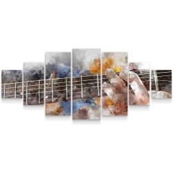 Chanteur de Rock - Tableau Musique - Decoration Murale Salon Moderne - Image sur Toile xxl 7 pieces
