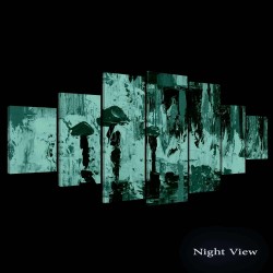 Sous la Pluie  Salon Moderne - Image sur Toile xxl 7 pieces Tendu Sur Chassis