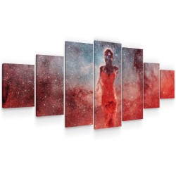 Silhouette Cosmique Toile XXL Imprimée Tableau Motif Moderne Déco 7 pieces