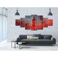 Silhouette Cosmique Toile XXL Imprimée Tableau Motif Moderne Déco 7 pieces