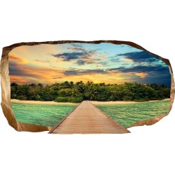 Paradise Island, 82 cm x 150 cm, Tableaux muraux déco