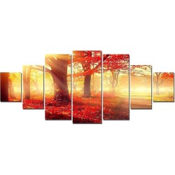 Impression De Photos Sur Toile XXL Imprimée Tableau Motif Moderne Déco d'Art 7 pieces Tendu Sur Chassis 100 x 240 cm